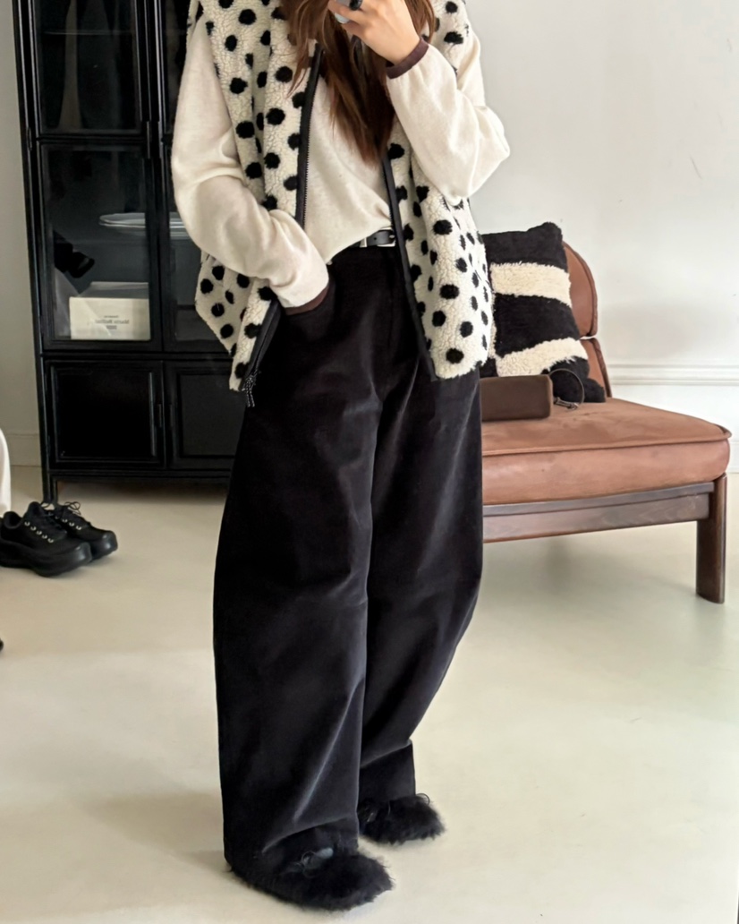 PEBBLE東大門㊣代購女裝新品人氣25秋冬職業熱賣休閑休閑褲PEBBLE/LAYER休閑褲