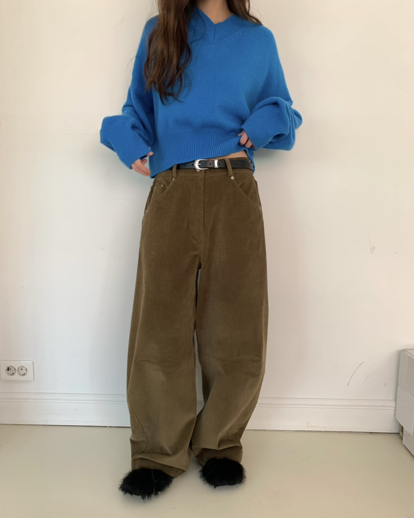 PEBBLE東大門㊣代購女裝新品人氣25秋冬職業熱賣休閑休閑褲PEBBLE/LAYER休閑褲