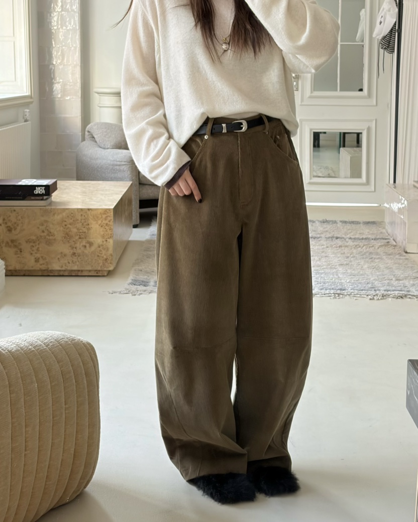 PEBBLE東大門㊣代購女裝新品人氣25秋冬職業熱賣休閑休閑褲PEBBLE/LAYER休閑褲