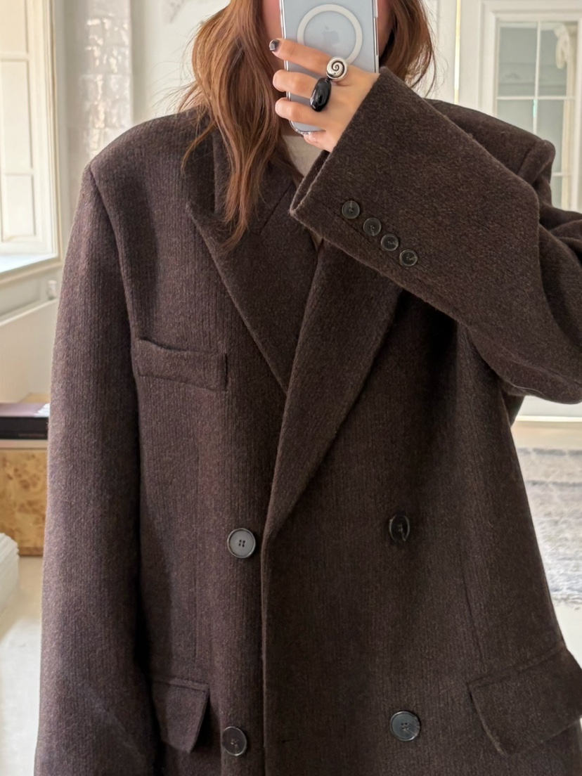 PEBBLE東大門㊣直郵女裝新款熱賣時尚職業真品休閑短款大衣PEBBLE/LAYER短款大衣