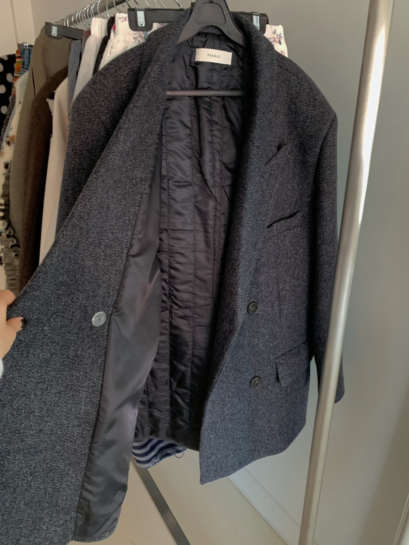 PEBBLE東大門㊣直郵女裝新款熱賣時尚職業真品休閑短款大衣PEBBLE/LAYER短款大衣