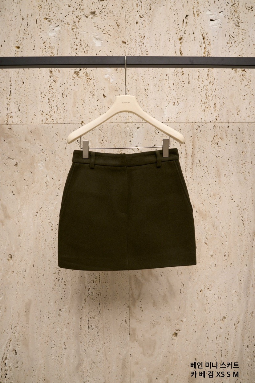 BLOSSOM東大門㊣實拍女裝新品休閑25秋冬真品熱賣人氣職業短裙BLOSSOM短裙圖色2墨綠