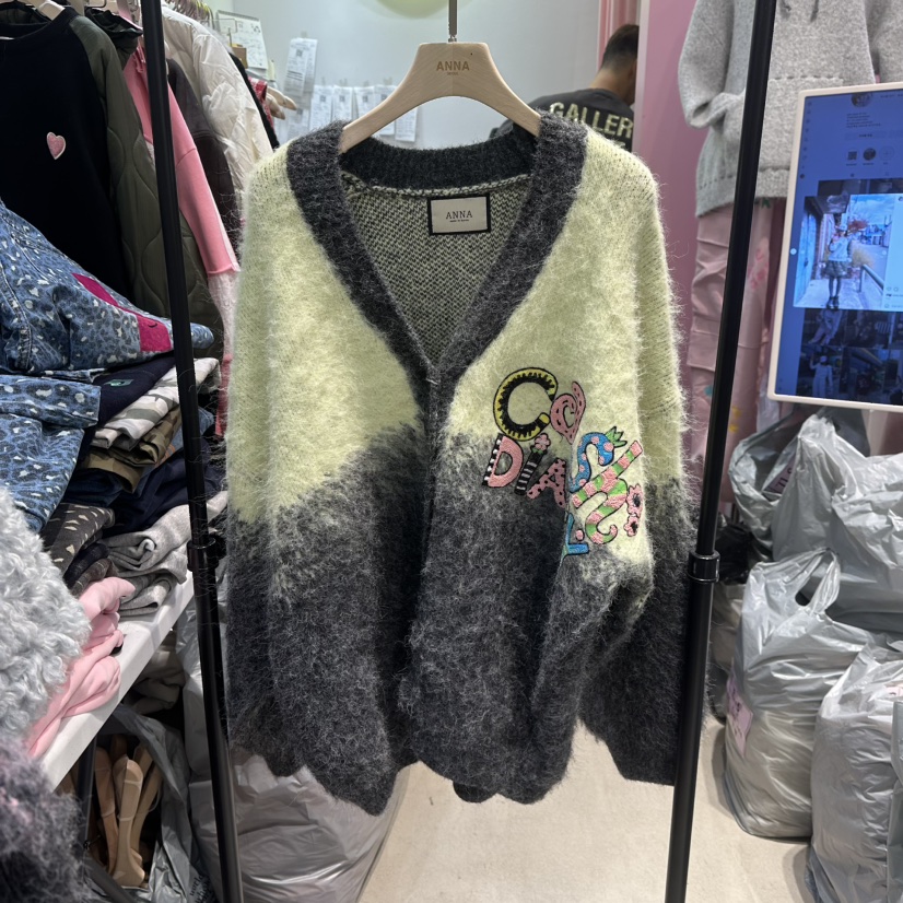 ANNA-P東大門㊣代購女裝新品職業休閑真品25秋冬毛衣羊絨開衫ANNA-P毛衣圖色2