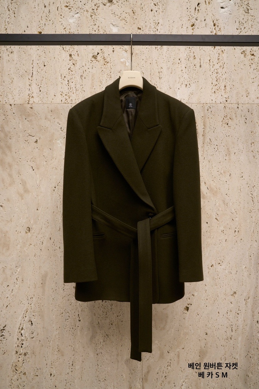 BLOSSOM東大門㊣實拍女士新品熱賣人氣時尚真品休閑夾克含腰帶BLOSSOM夾克圖色2