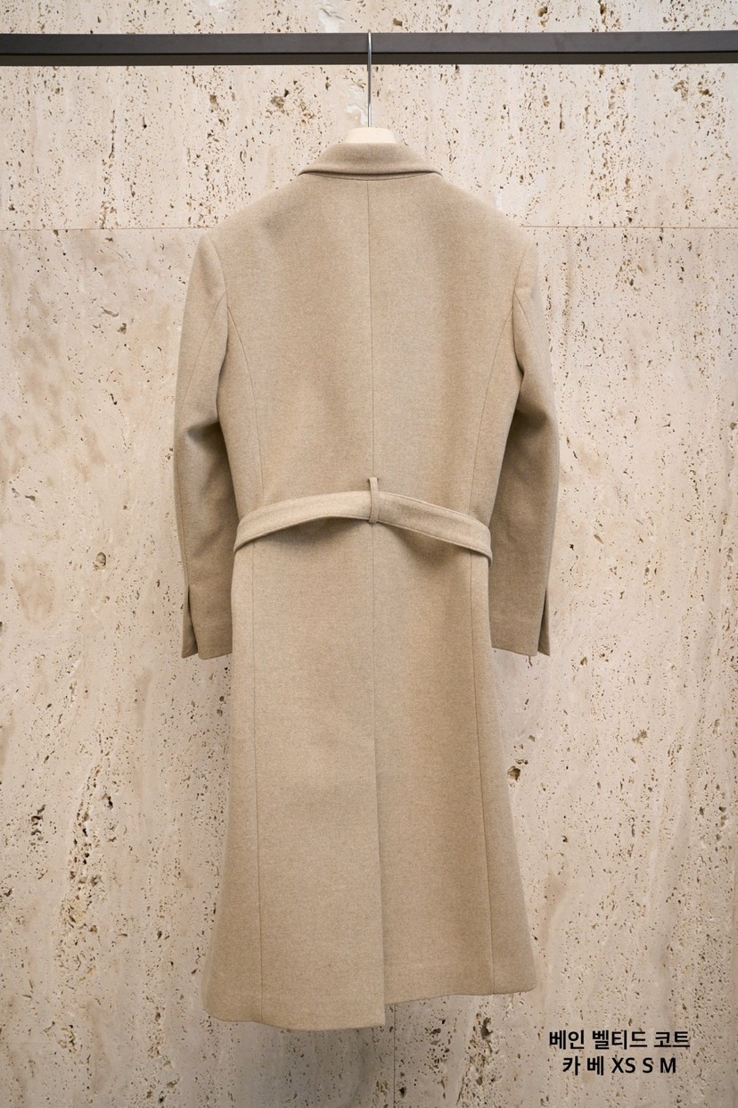 BLOSSOM韓國直郵㊣女裝新款25秋冬時尚推薦中長款大衣含腰帶BLOSSOM中長款大衣