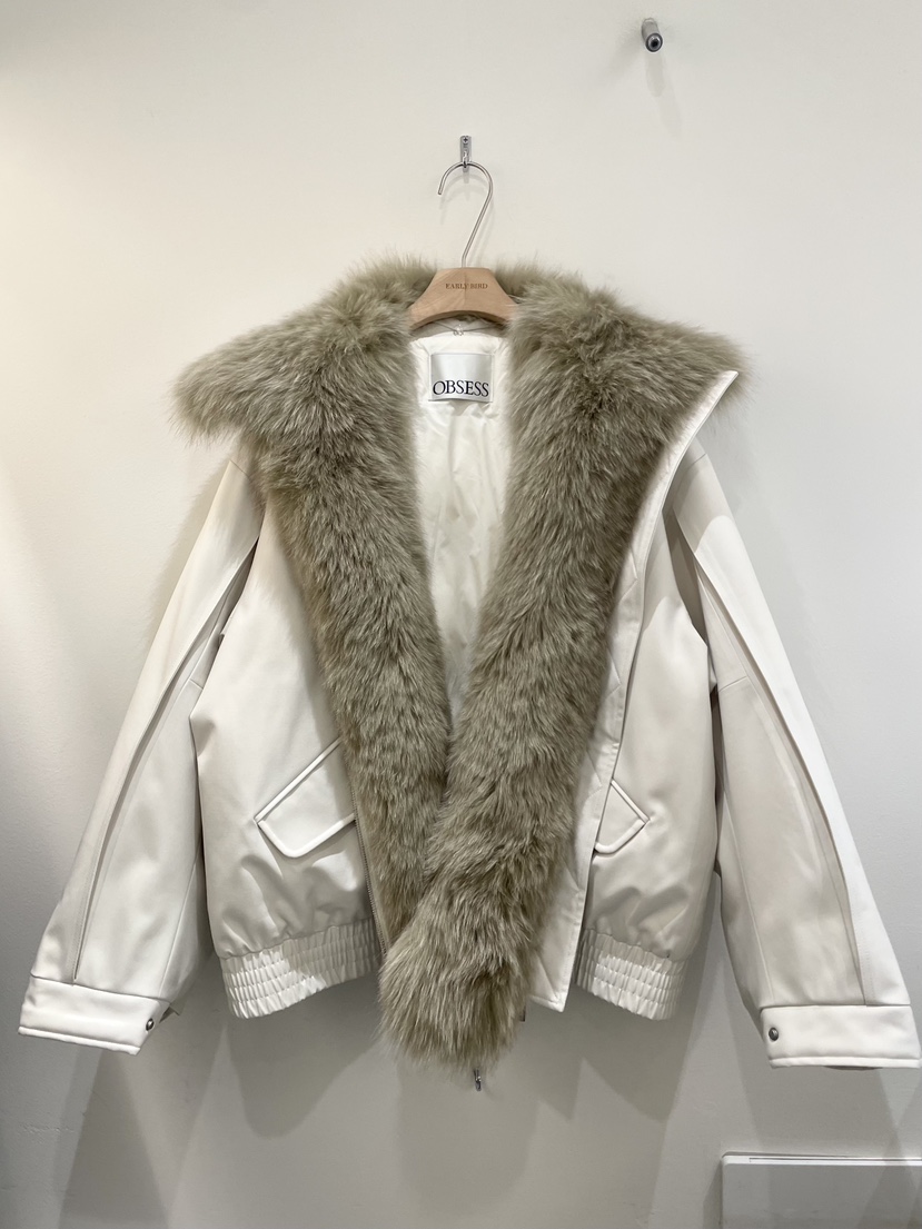 OBSESS東大門㊣直郵女裝新品人氣短款羽絨服毛領可拆可拆卸鵝絨OBSESS/EARLY BIRD短款羽絨服圖色2