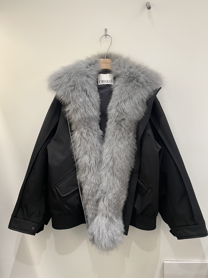 OBSESS東大門㊣直郵女裝新品人氣短款羽絨服毛領可拆可拆卸鵝絨OBSESS/EARLY BIRD短款羽絨服圖色3