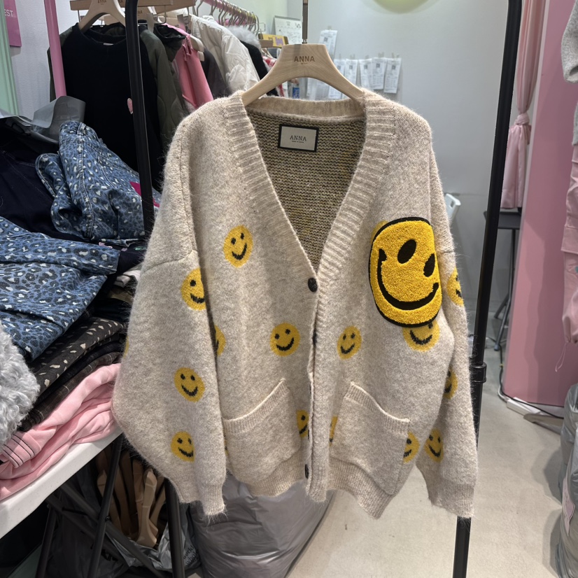 ANNA-P韓國直郵㊣女裝新款真品休閑時尚25秋冬推薦毛衣開衫ANNA-P毛衣圖色1