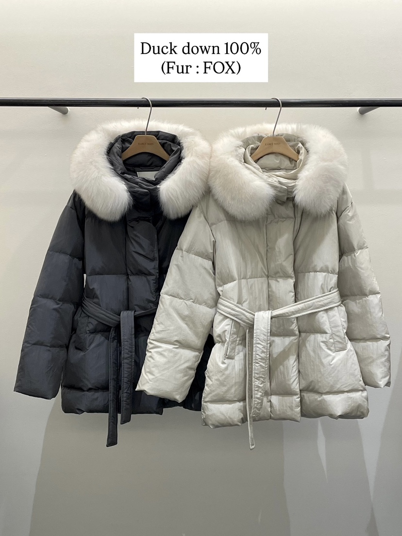 OBSESS韓國直郵㊣女士新品人氣職業真品短款羽絨服含腰帶鴨絨OBSESS/EARLY BIRD短款羽絨服