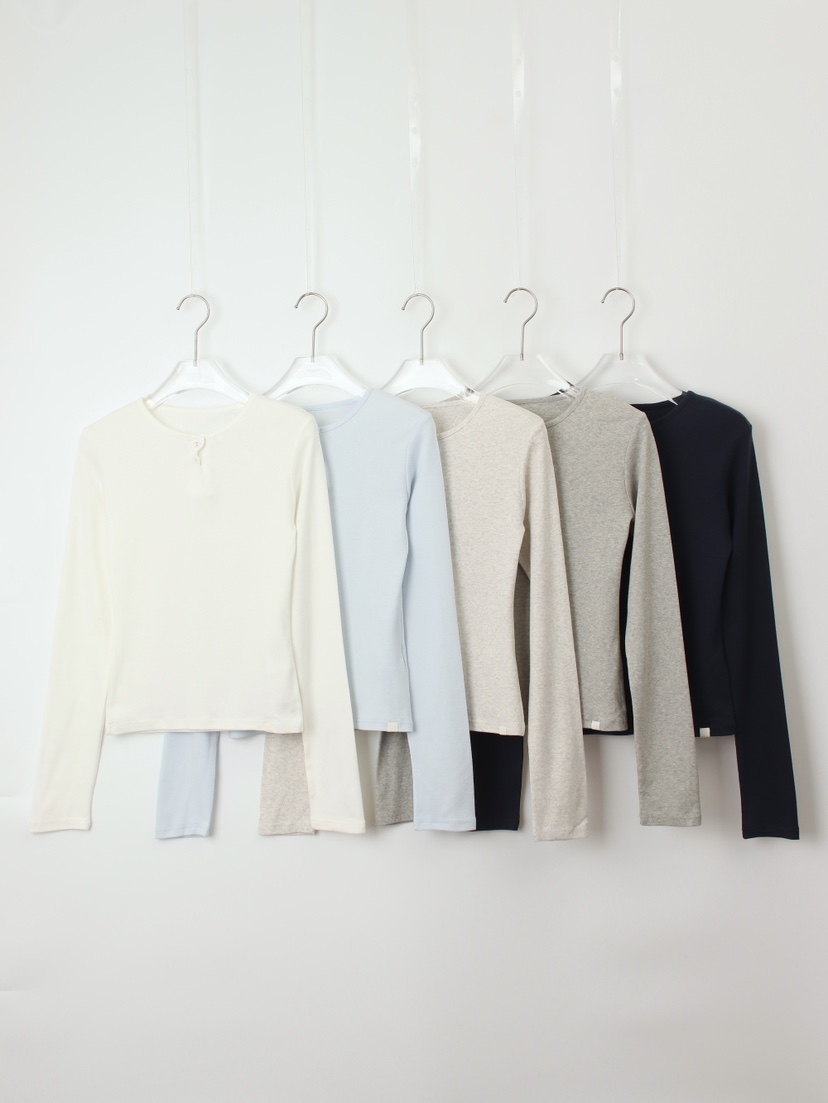 CCW韓國直郵㊣女士新品休閑職業25秋冬真品人氣熱賣長袖T恤CCW--NYUNYU長袖T恤