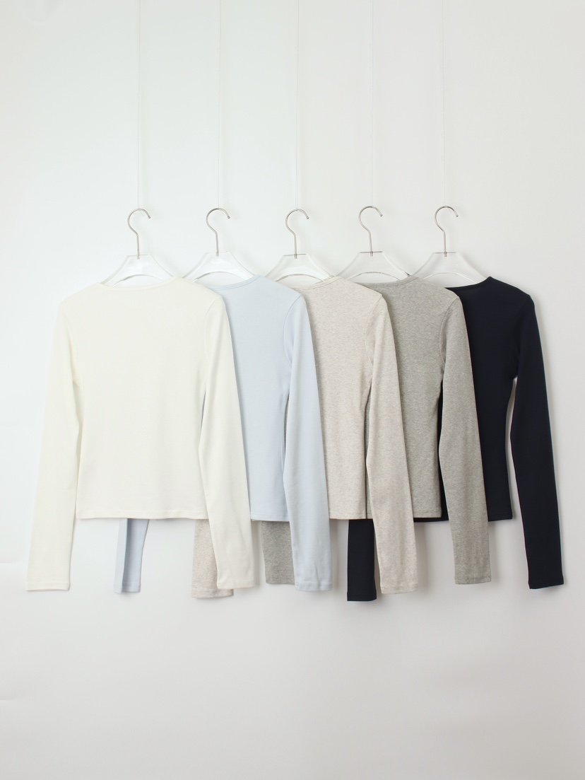 CCW韓國直郵㊣女士新品休閑職業25秋冬真品人氣熱賣長袖T恤CCW--NYUNYU長袖T恤