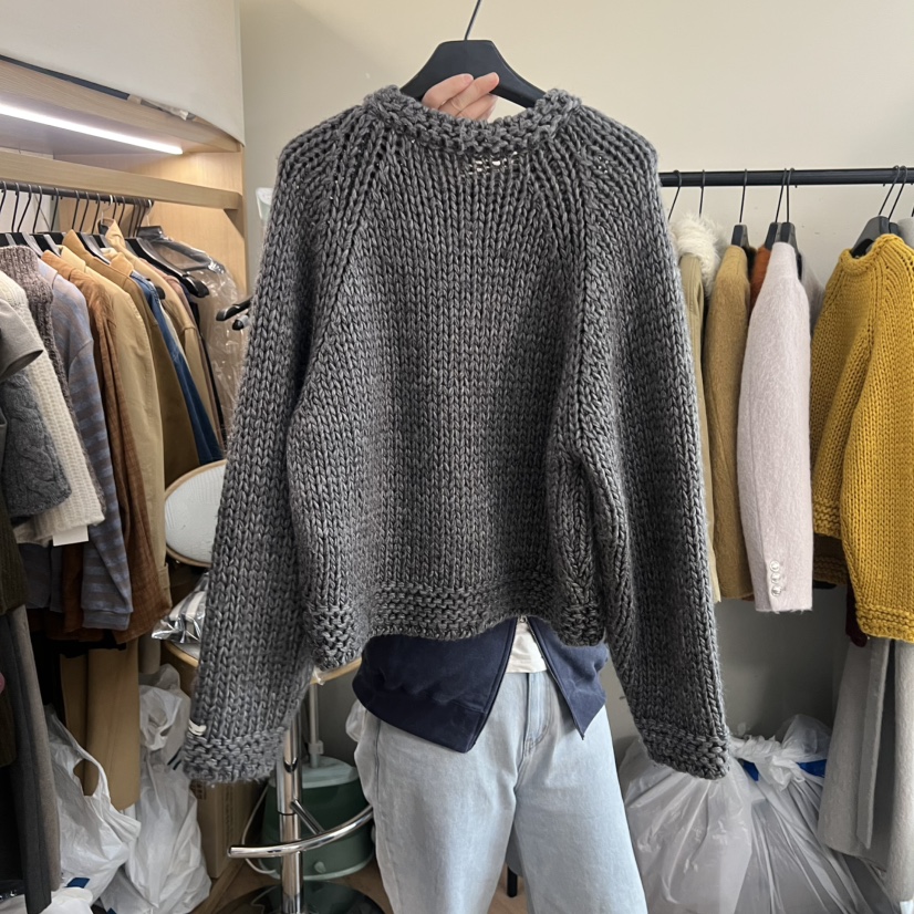 OBJET東大門㊣代購女士新款熱賣25秋冬真品時尚毛衣手工羊毛love us u/OBJET毛衣