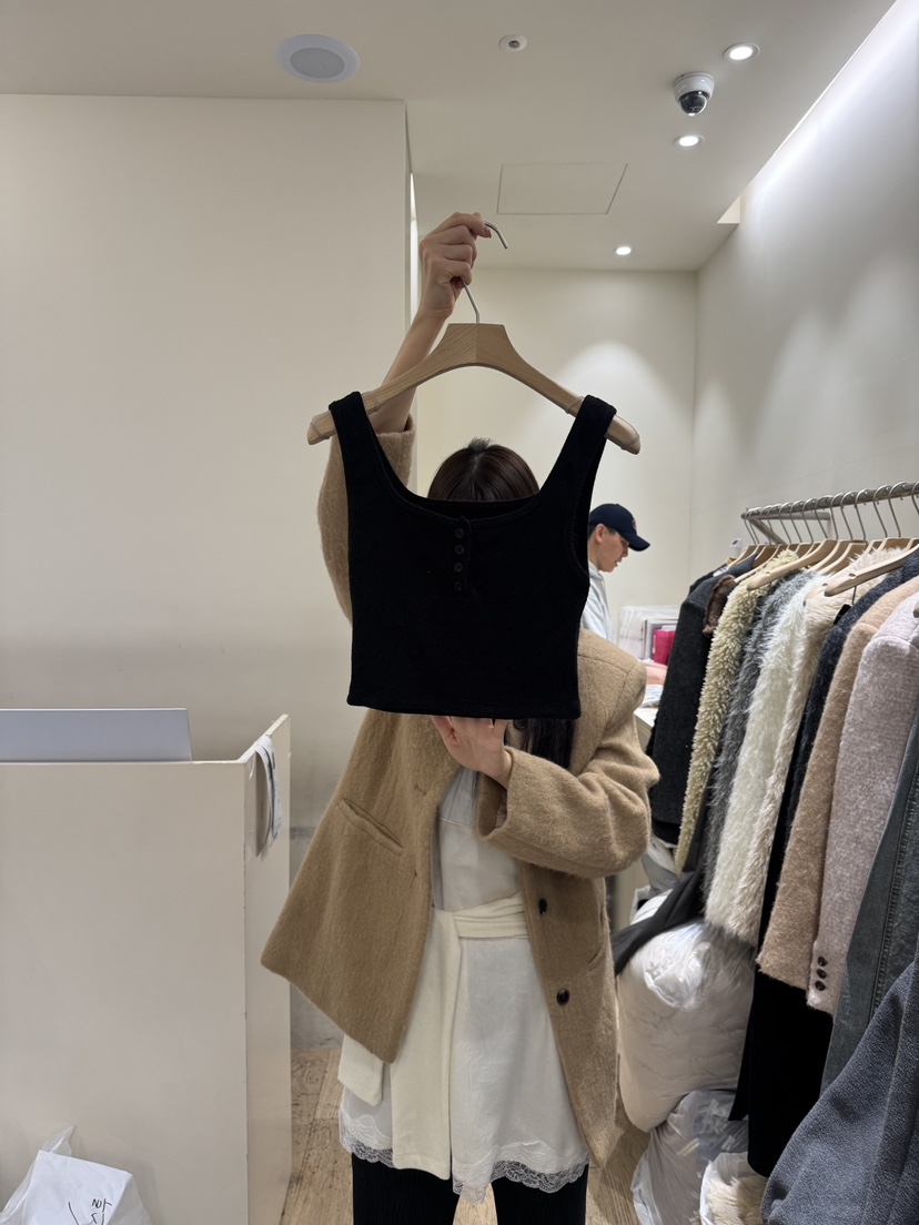 FLOWER-L東大門㊣實拍女裝新款熱賣休閑25秋冬推薦吊帶背心FLOWER-L吊帶/背心圖色1