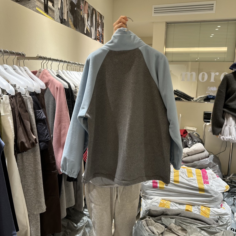 MOREMORE韓國直郵㊣女士新品職業25秋冬人氣熱賣衛衣抓絨拉鏈more more衛衣
