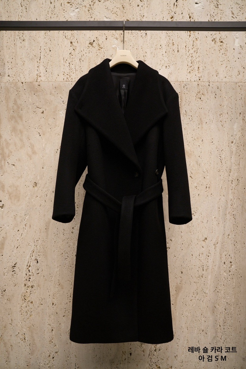 BLOSSOM韓國直郵㊣女裝新款25秋冬時尚中長款大衣含腰帶披肩BLOSSOM中長款大衣圖色2