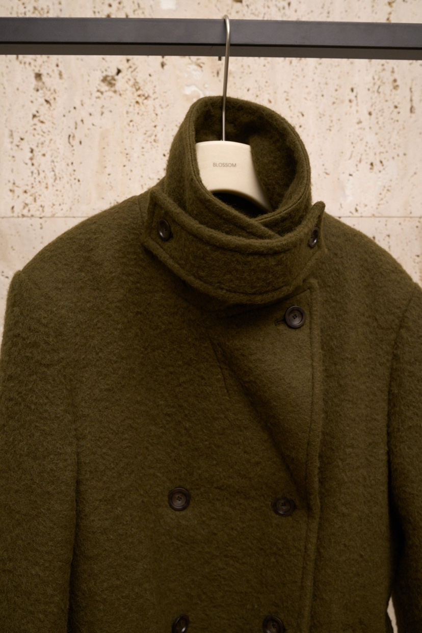 BLOSSOM韓國直郵㊣女士新品人氣休閑真品25秋冬中長款大衣含腰帶BLOSSOM中長款大衣