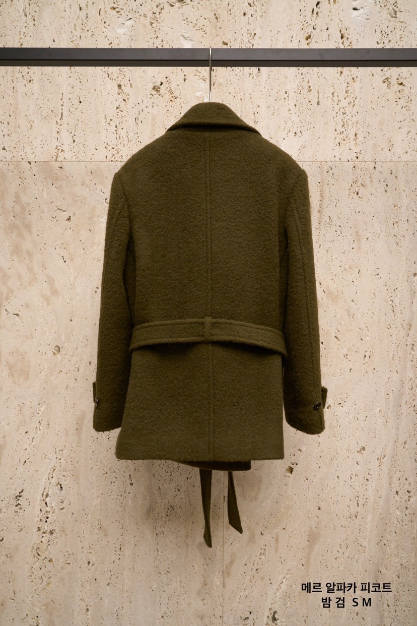 BLOSSOM韓國直郵㊣女士新品人氣休閑真品25秋冬中長款大衣含腰帶BLOSSOM中長款大衣