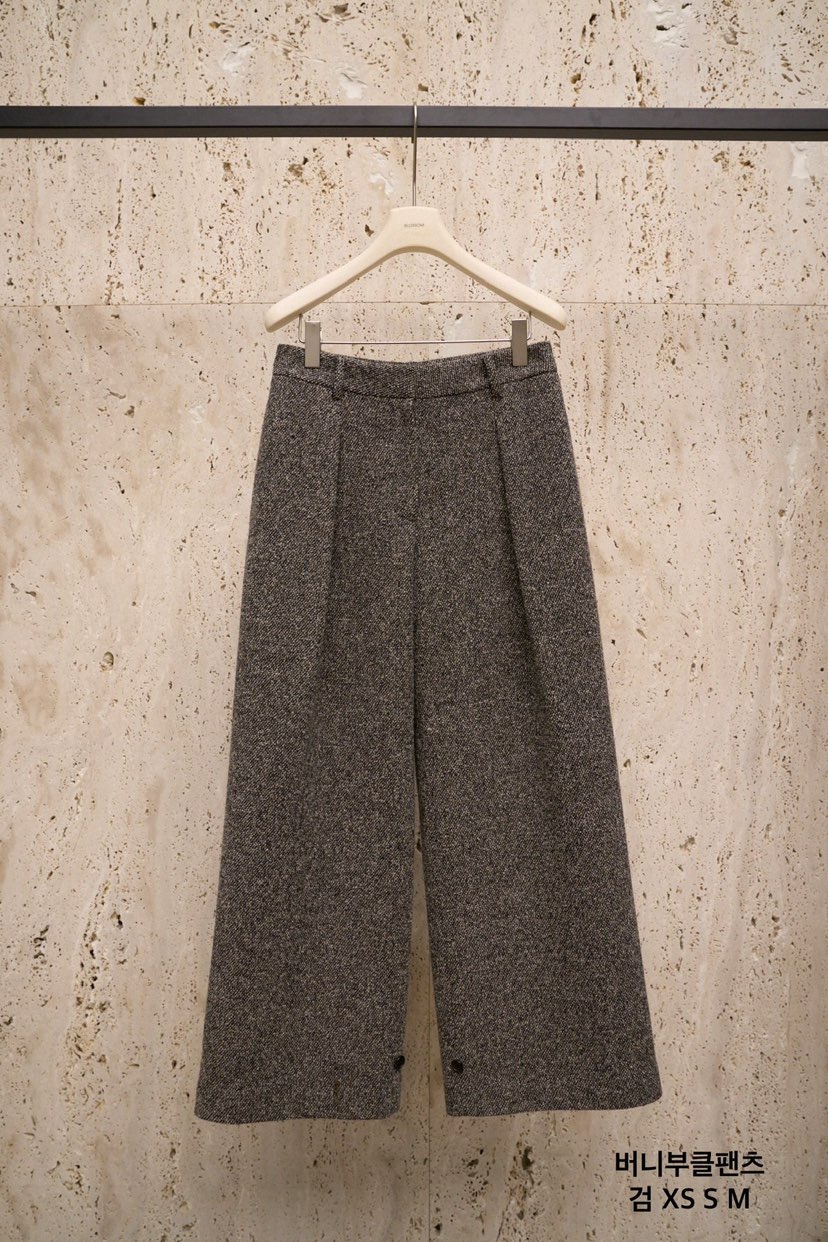 BLOSSOM東大門㊣代購女裝新品時尚推薦真品25秋冬休閑褲兔子BLOSSOM休閑褲圖色2黑色