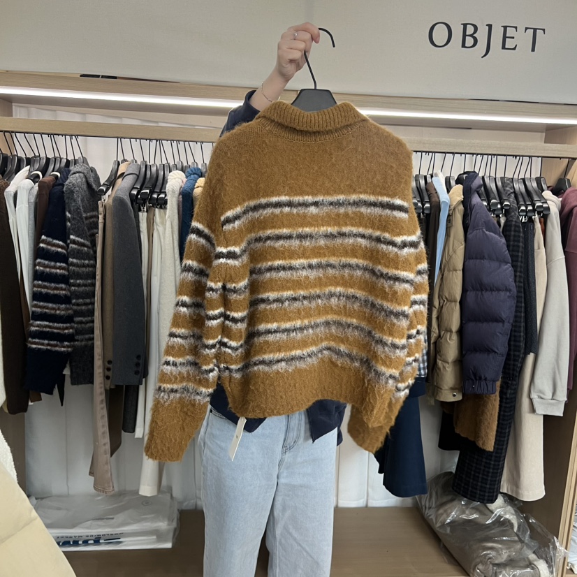 OBJET韓國直郵㊣女士新品職業休閑人氣真品推薦25秋冬毛衣羊毛OBJET/LOVEUSU毛衣