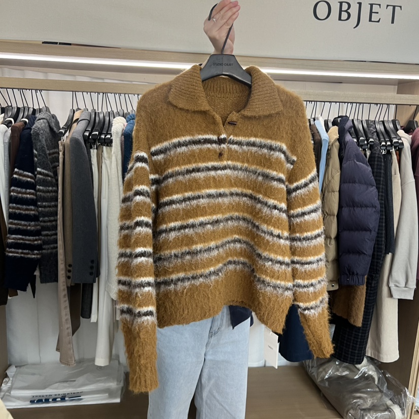 OBJET韓國直郵㊣女士新品職業休閑人氣真品推薦25秋冬毛衣羊毛OBJET/LOVEUSU毛衣圖色1