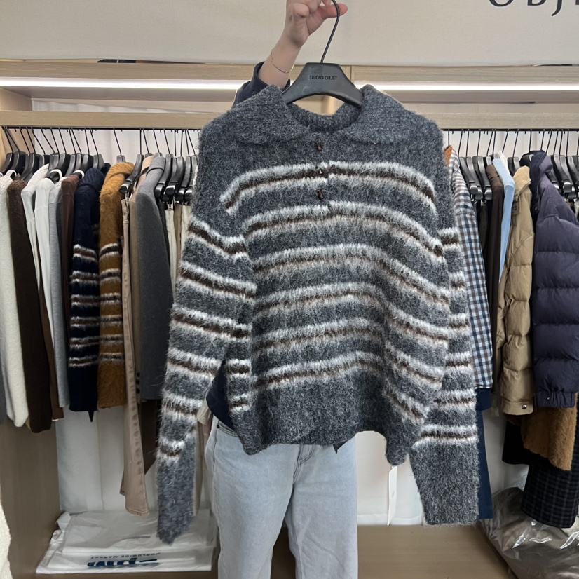 OBJET韓國直郵㊣女士新品職業休閑人氣真品推薦25秋冬毛衣羊毛OBJET/LOVEUSU毛衣圖色2