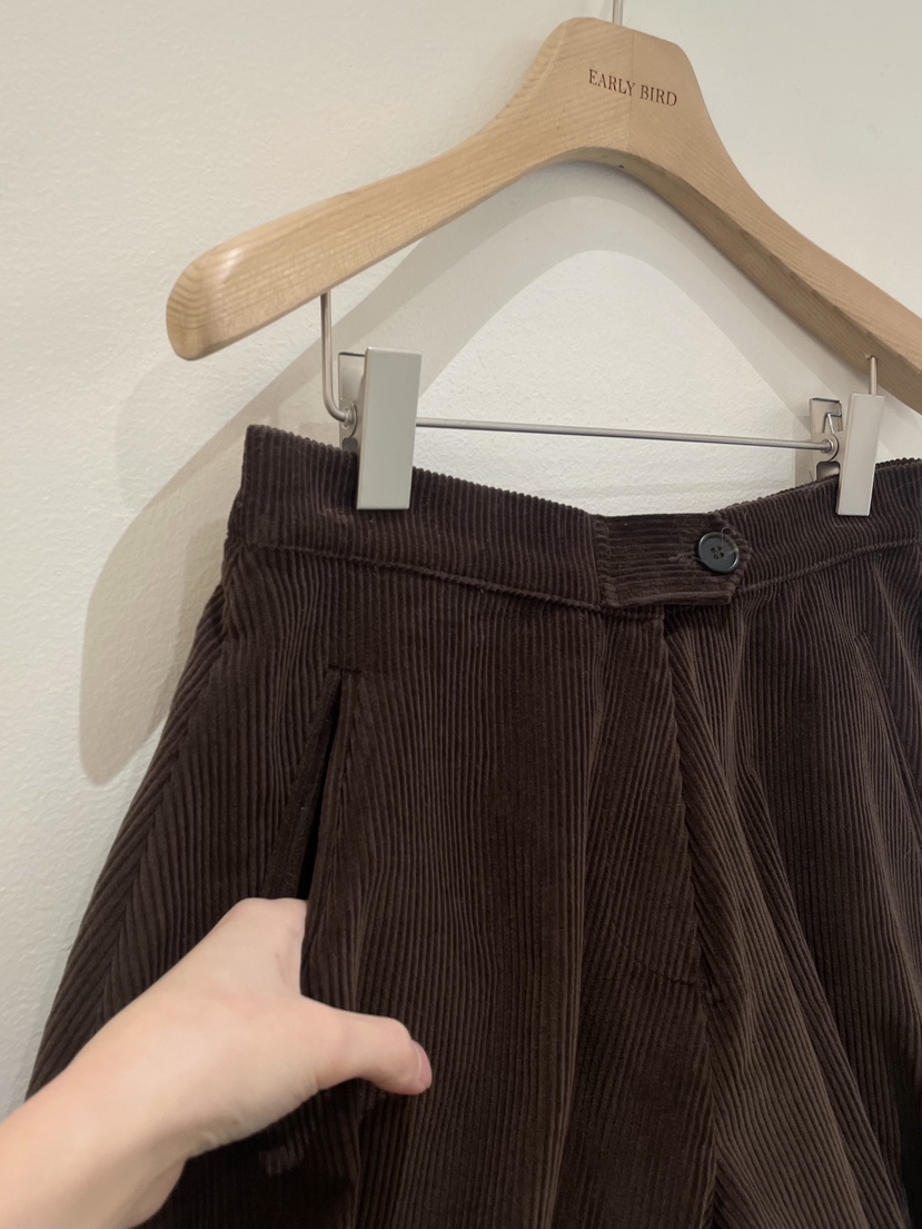 OBSESS東大門㊣代購女裝新品推薦職業熱賣人氣25秋冬短褲燈芯絨OBSESS/EARLY BIRD短褲