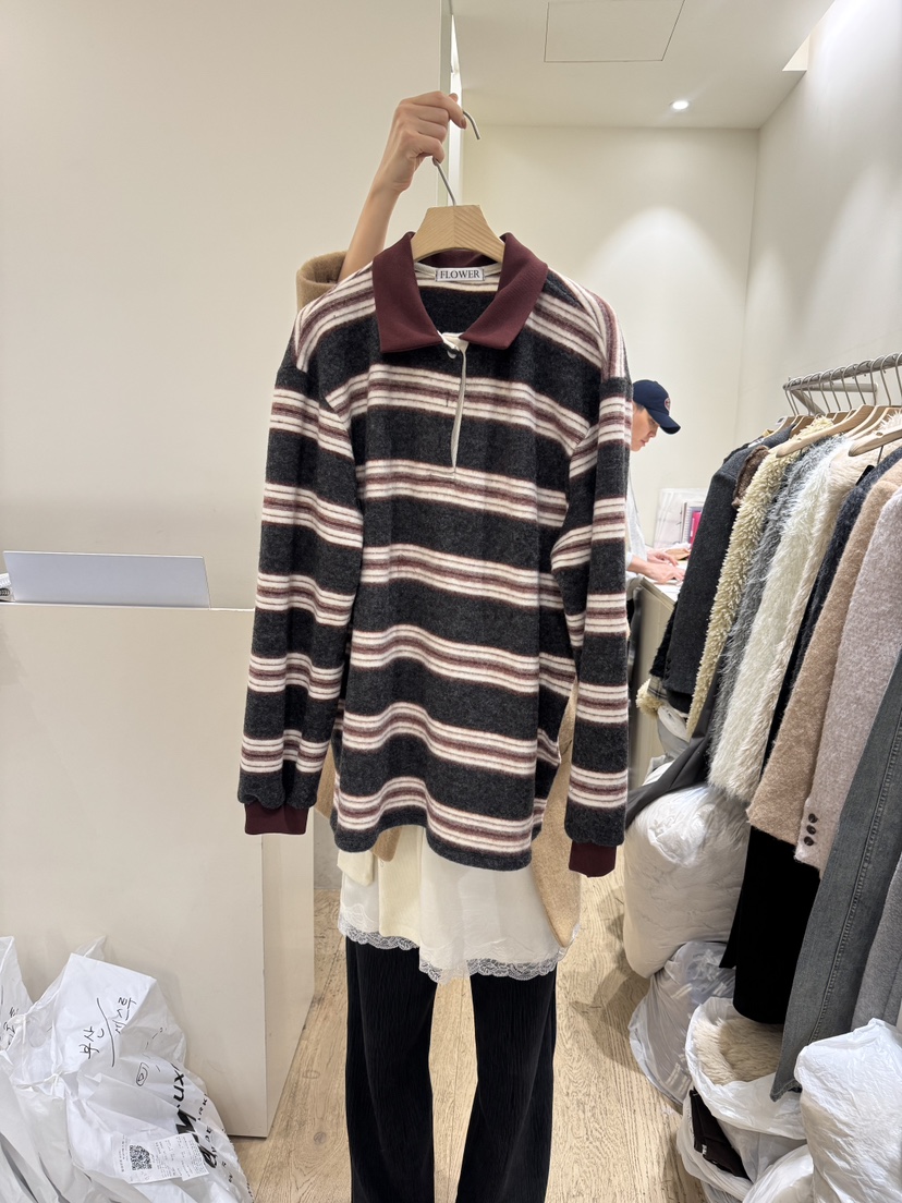 FLOWER-L東大門㊣代購女裝新品真品休閑時尚25秋冬推薦針織衫FLOWER-L針織衫圖色1墨色