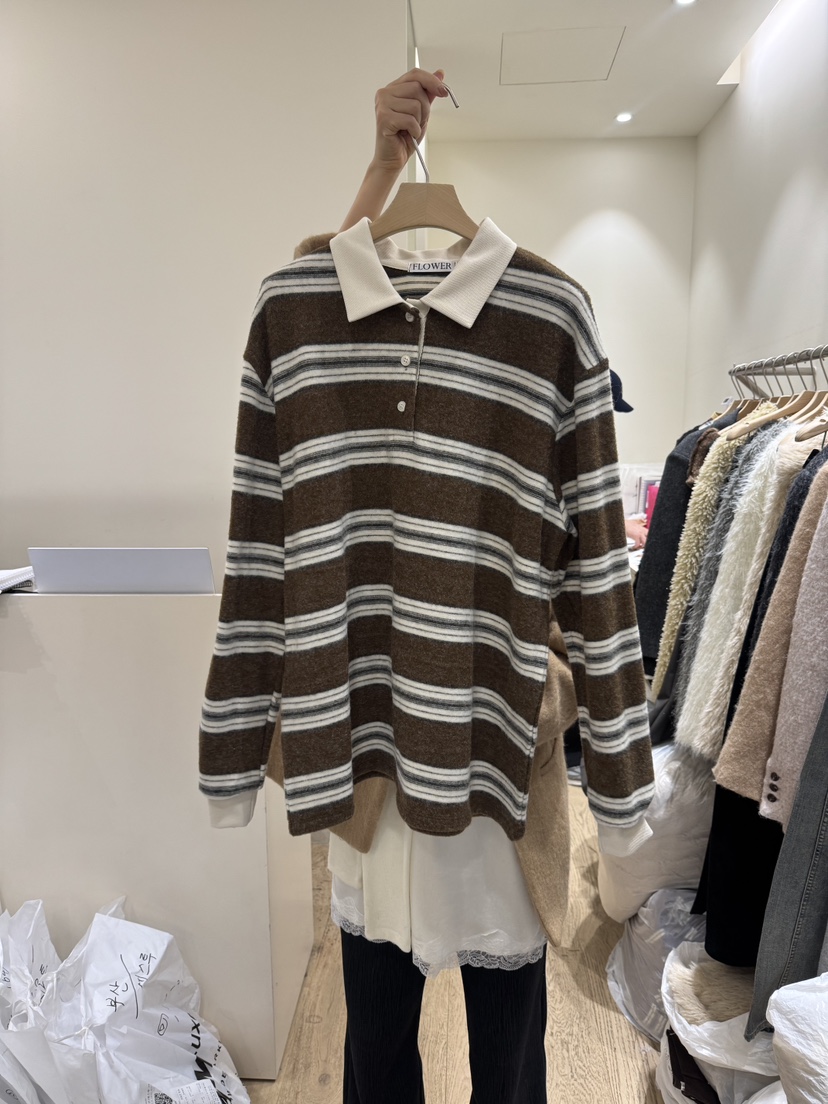 FLOWER-L東大門㊣代購女裝新品真品休閑時尚25秋冬推薦針織衫FLOWER-L針織衫圖色2駝色