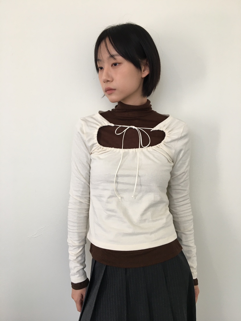 CCW韓國代購㊣女士新品熱賣25秋冬休閑推薦時尚真品長袖T恤CCW--NYUNYU長袖T恤