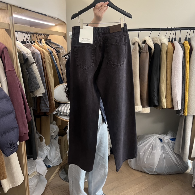 OBJET韓國代購㊣女士新款職業真品時尚休閑25秋冬熱賣牛仔褲love us u/OBJET牛仔褲