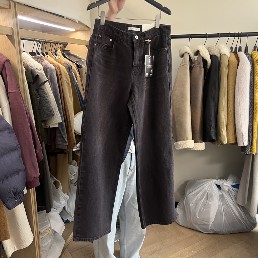 OBJET韓國代購㊣女士新款職業真品時尚休閑25秋冬熱賣牛仔褲love us u/OBJET牛仔褲圖色1