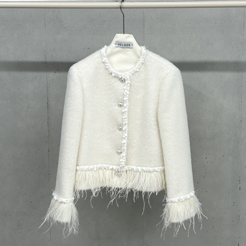 HELDER-P東大門㊣代購女裝新品休閑真品推薦夾克羊駝毛連帽HELDER夾克圖色1