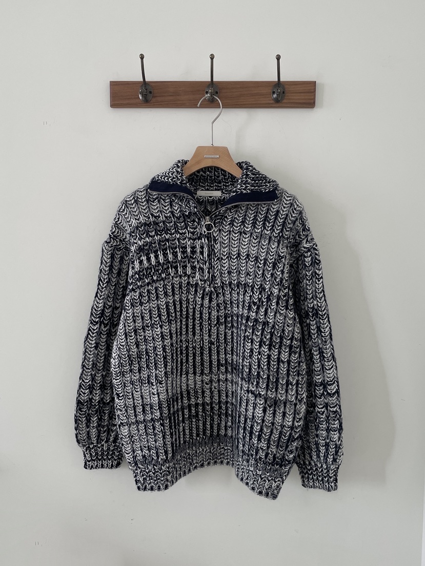 3 ANOTHER韓國直郵㊣女裝新品25秋冬熱賣休閑真品職業針織衫3 ANOTHER針織衫圖色2深藍色