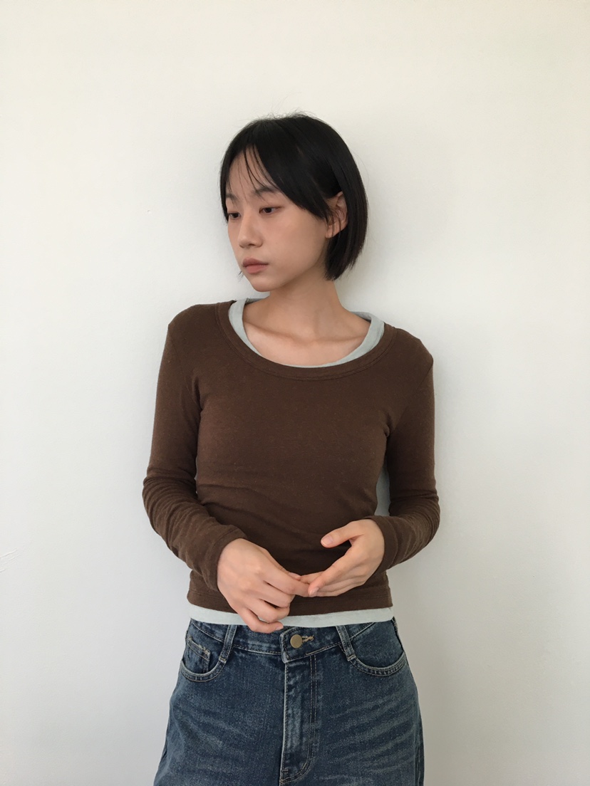 CCW東大門㊣直郵女裝新品職業熱賣真品推薦休閑25秋冬長袖T恤CCW--NYUNYU長袖T恤