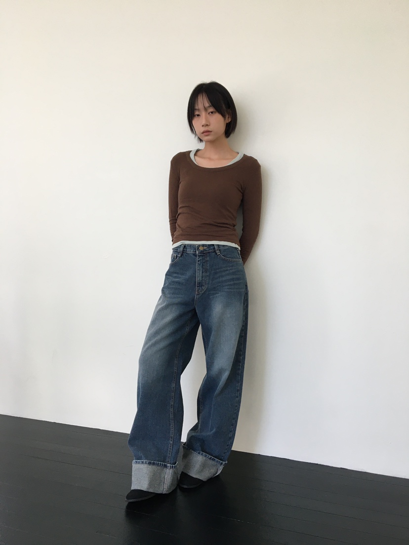 CCW東大門㊣直郵女裝新品職業熱賣真品推薦休閑25秋冬長袖T恤CCW--NYUNYU長袖T恤