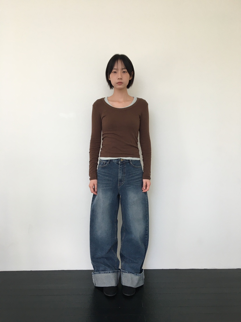 CCW東大門㊣直郵女裝新品職業熱賣真品推薦休閑25秋冬長袖T恤CCW--NYUNYU長袖T恤