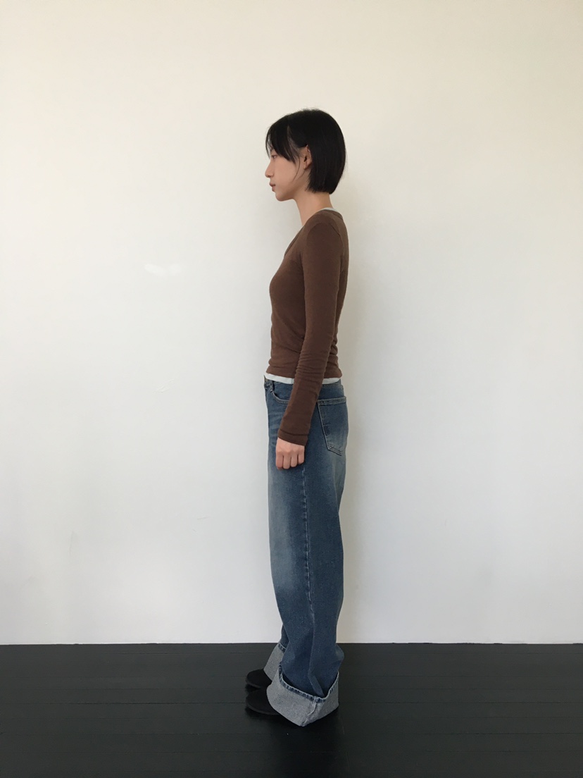 CCW東大門㊣直郵女裝新品職業熱賣真品推薦休閑25秋冬長袖T恤CCW--NYUNYU長袖T恤