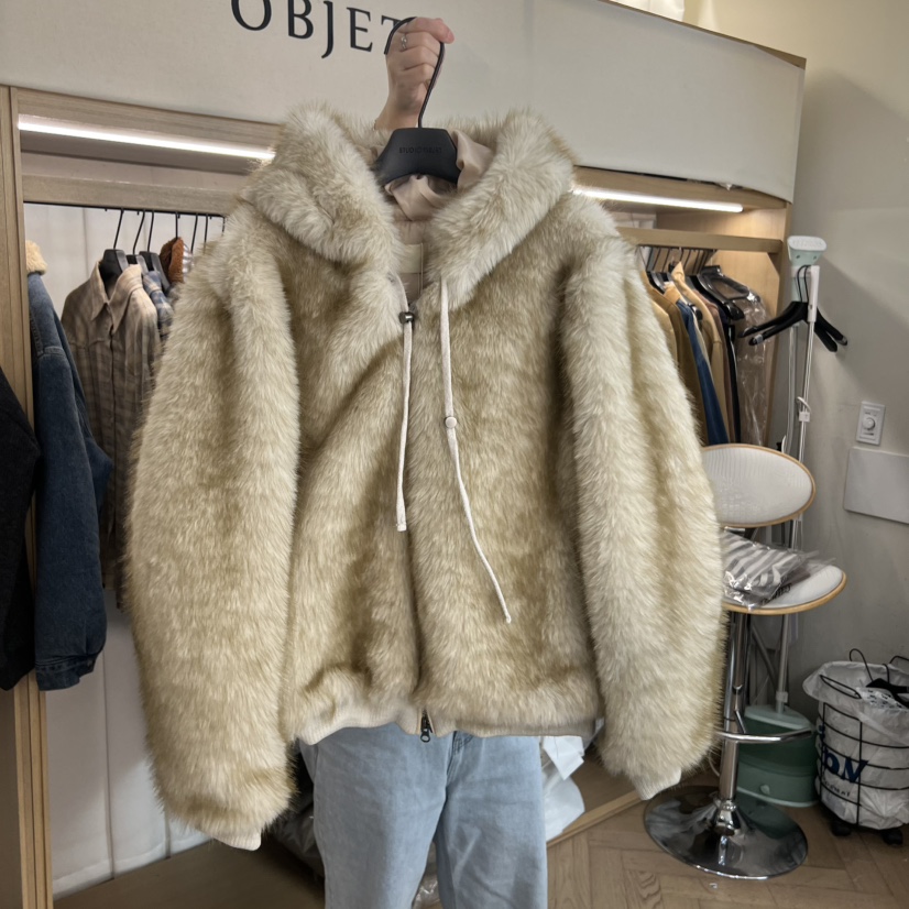 OBJET東大門㊣直郵女士新款時尚職業25秋冬休閑推薦短款大衣love us u/OBJET短款大衣圖色1