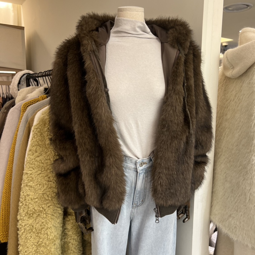 OBJET東大門㊣直郵女士新款時尚職業25秋冬休閑推薦短款大衣love us u/OBJET短款大衣圖色2