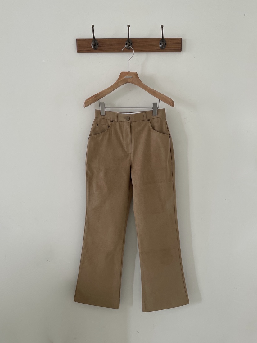 3 ANOTHER韓國直郵㊣女裝新品休閑真品人氣時尚休閑褲絨面革3 ANOTHER休閑褲圖色1