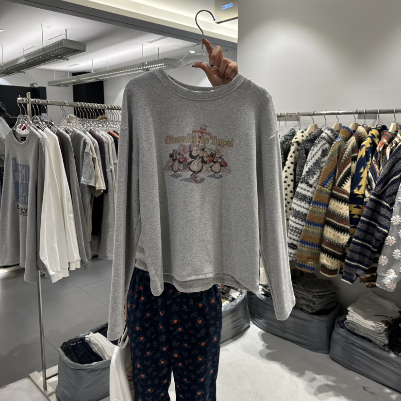 COMBO東大門㊣代購女士新品真品休閑時尚人氣推薦長袖T恤鵝COM_BO長袖T恤圖色2