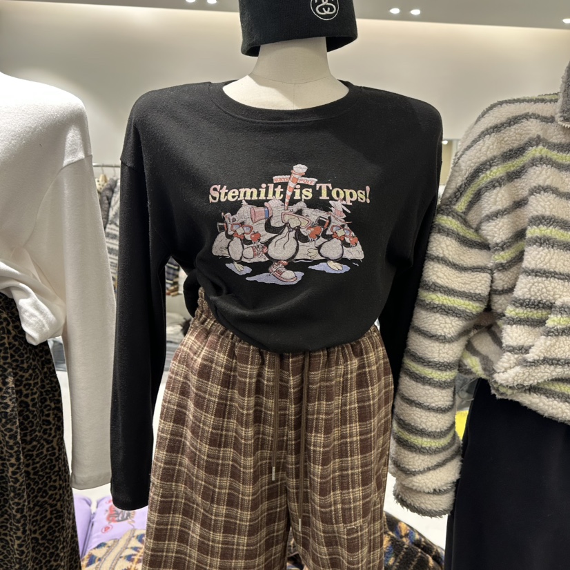 COMBO東大門㊣代購女士新品真品休閑時尚人氣推薦長袖T恤鵝COM_BO長袖T恤圖色3