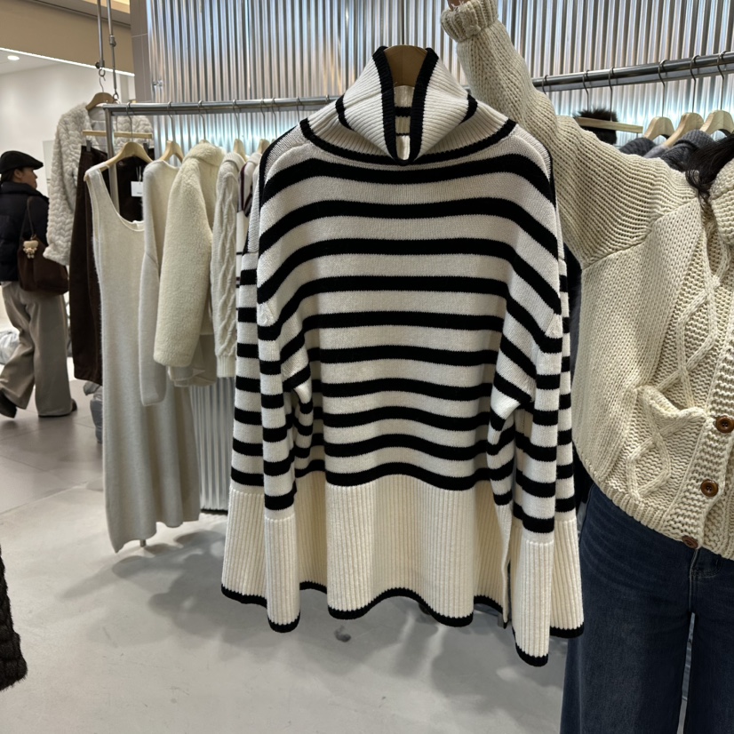 ALEGRE韓國代購㊣女士新款職業推薦真品時尚休閑25秋冬針織衫ALEGRE針織衫圖色1