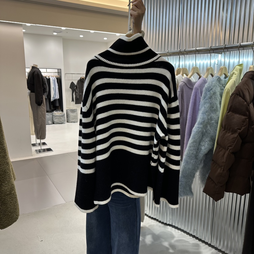 ALEGRE韓國代購㊣女士新款職業推薦真品時尚休閑25秋冬針織衫ALEGRE針織衫圖色2