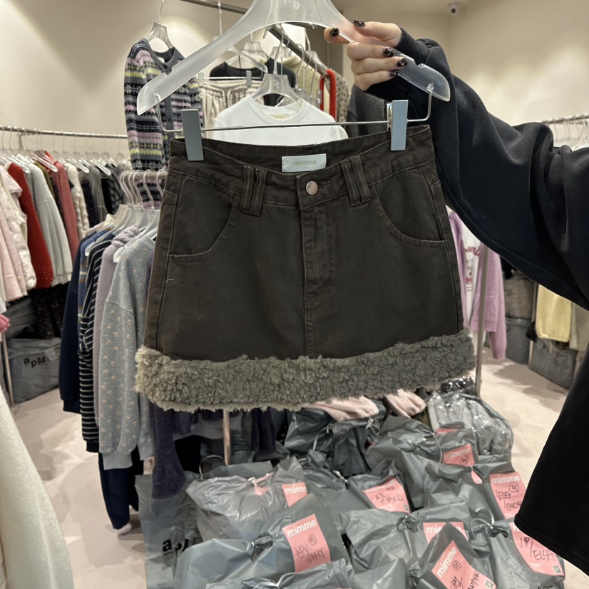 MIMME東大門㊣直郵女裝新款真品休閑職業時尚人氣推薦裙褲毛皮MIMME裙褲圖色2