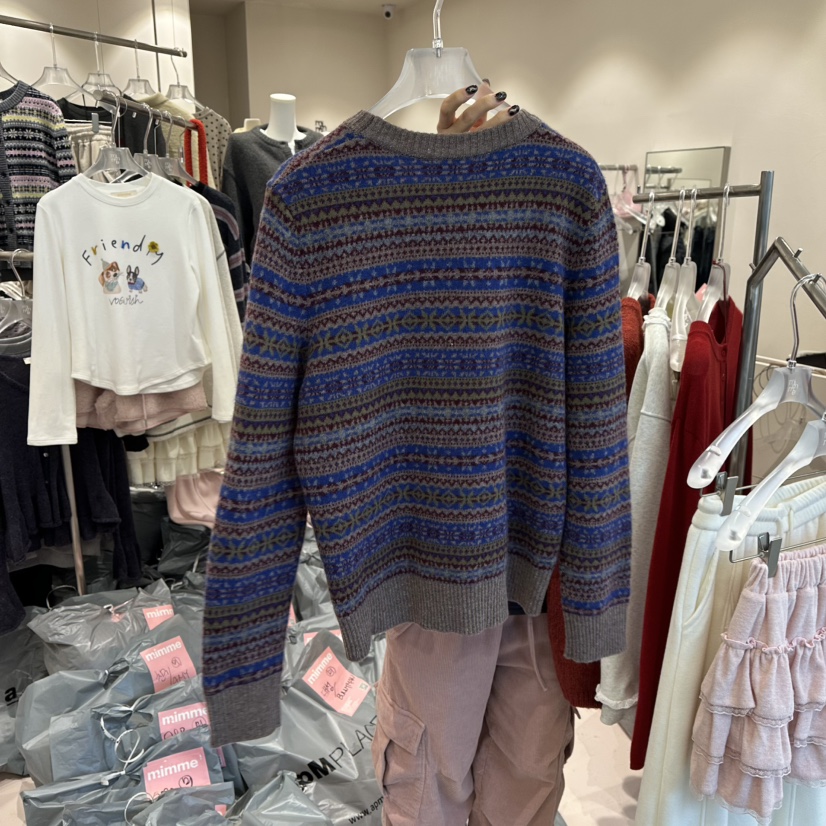 MIMME東大門㊣實拍女士新款休閑推薦人氣時尚職業25秋冬針織衫MIMME針織衫