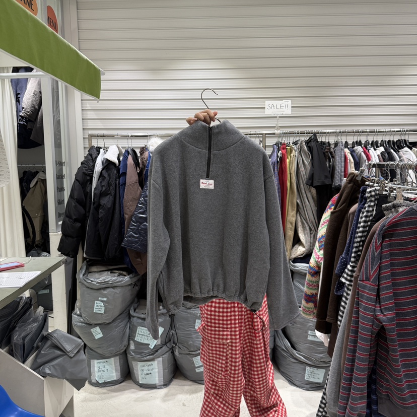 BRICKLANE東大門㊣實拍女裝新品職業休閑時尚25秋冬衛衣抓絨拉鏈BRICKLANE衛衣圖色2