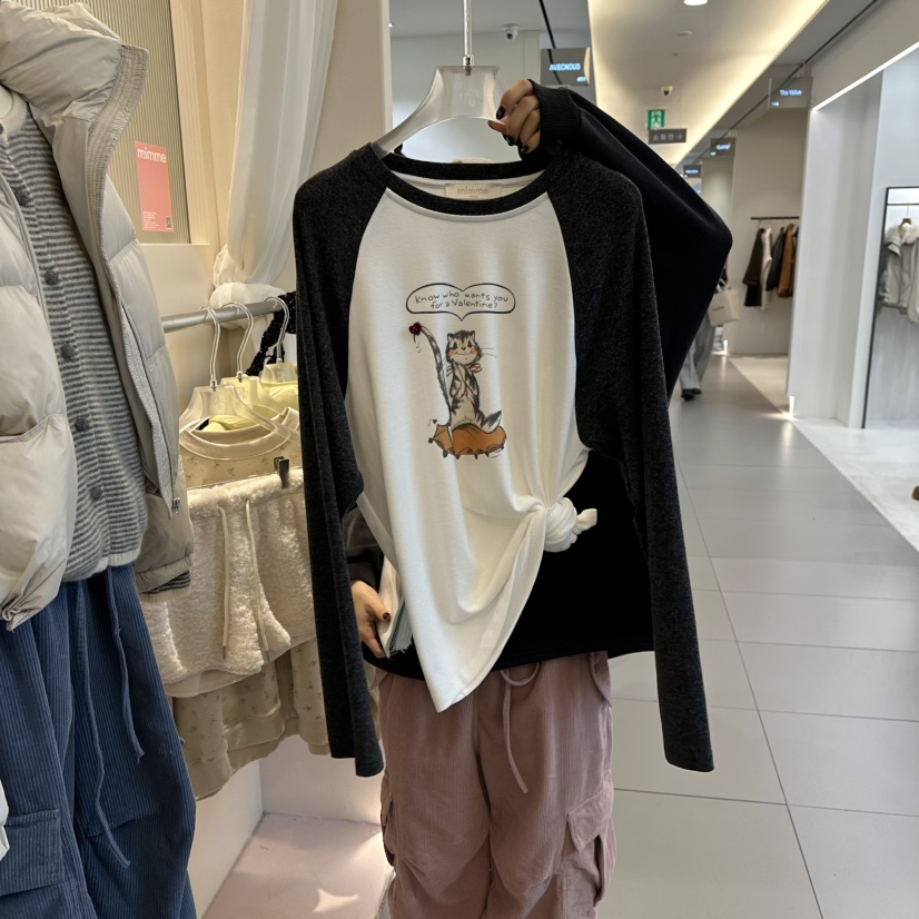 MIMME東大門㊣代購女裝新品時尚熱賣職業人氣真品25秋冬長袖T恤MIMME/LOOKK長袖T恤圖色1