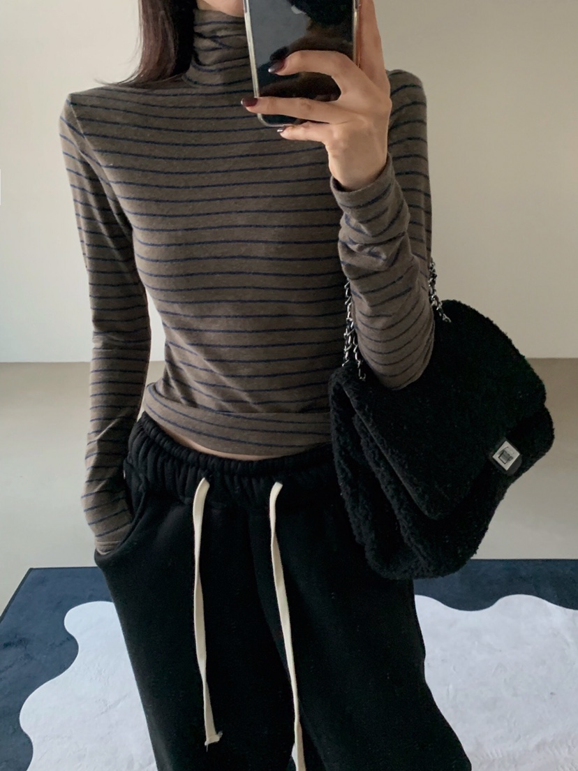 VERANDA東大門㊣實拍女士新品25秋冬真品休閑職業推薦長袖T恤VERANDA長袖T恤