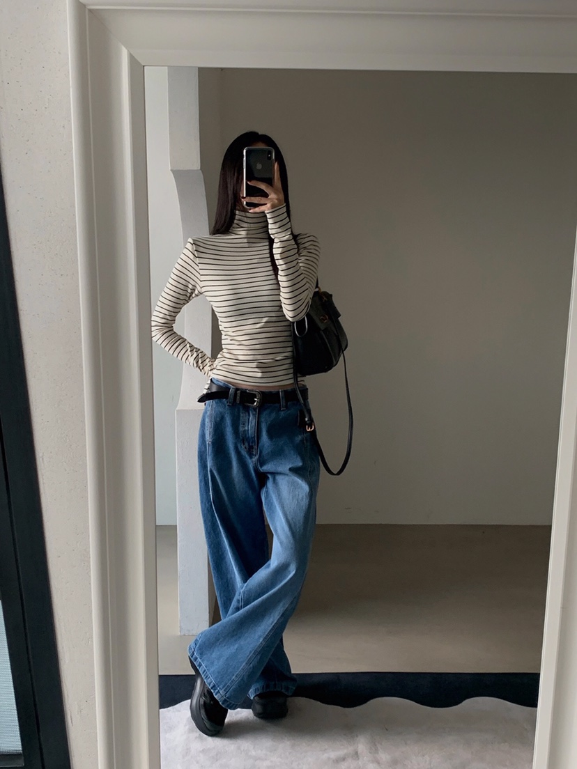 VERANDA東大門㊣實拍女士新品25秋冬真品休閑職業推薦長袖T恤VERANDA長袖T恤